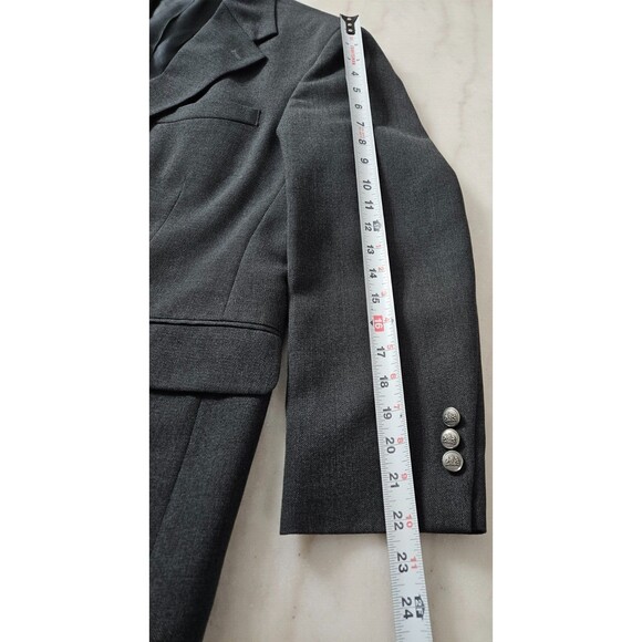 Stafford Men's Dark Gray Long Sleeve Wool Suit Jacket Sport Coat Blazer Size 38S - Picture 6 of 12